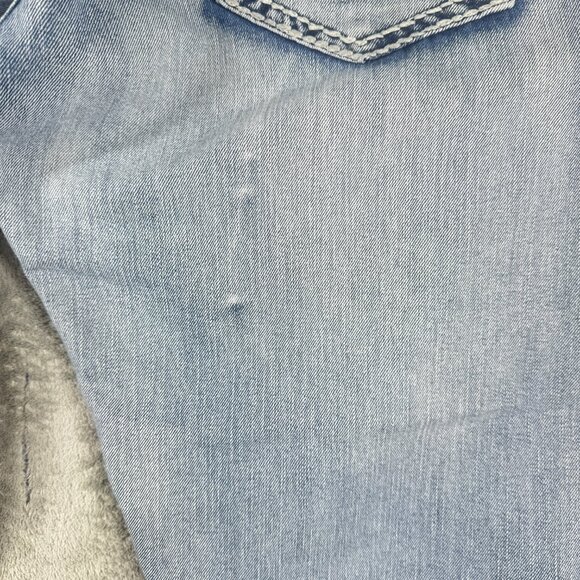 Flypaper Women’s Light Wash Straight Jeans Embroidered Pockets Size 34x32 - Picture 7 of 14